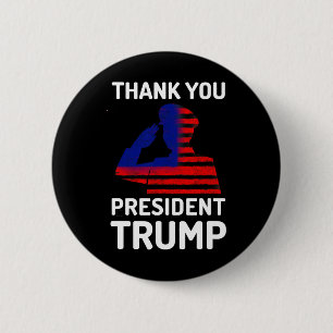 Badge Rond 5 Cm Merci Président Trump