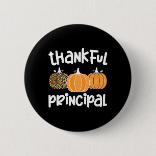 Badge Rond 5 Cm Merci Principal de l'école Thanksgiving Principal