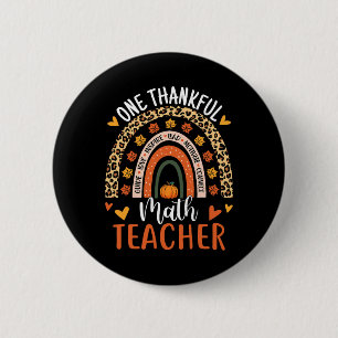 Badge Rond 5 Cm Merci professeur de mathématiques amusant Thanksgi