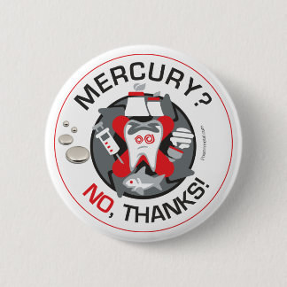 Badge Rond 5 Cm "Mercury ? Non, merci !" goupille/bouton