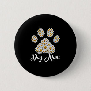 Badge Rond 5 Cm Mère Art Meilleur Chien Maman Jour d'anniversaire