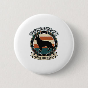 Badge Rond 5 Cm Mère Berger Allemand T-shirt vintage pour amoureux