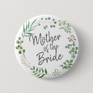 Badge Rond 5 Cm Mère botanique de la feuille de la verdure de