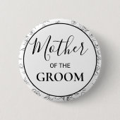 Badge Rond 5 Cm Mère botanique du marié, membre du cortège de mari (Devant)