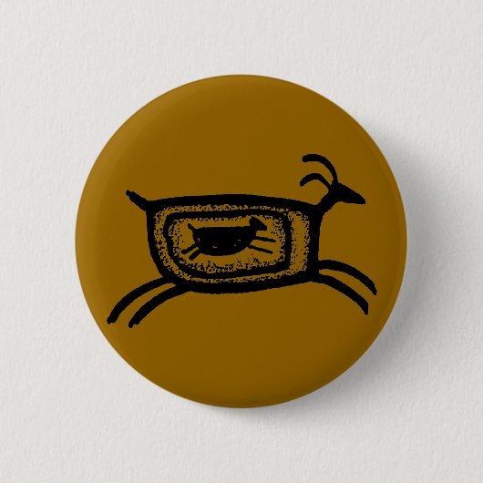 Badge Rond 5 Cm Mère chèvre BW (Devant)