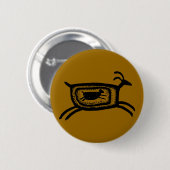 Badge Rond 5 Cm Mère chèvre BW (Devant & derrière)
