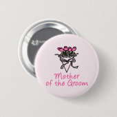 Badge Rond 5 Cm Mère de bouquet du marié (Devant & derrière)