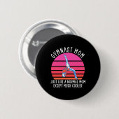 Badge Rond 5 Cm Mère de gymnaste (Devant & derrière)
