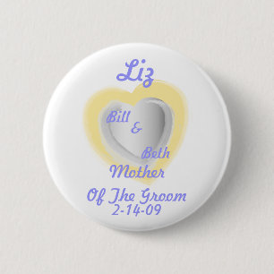 Badge Rond 5 Cm Mère de la Bouton-Personnaliser de marié
