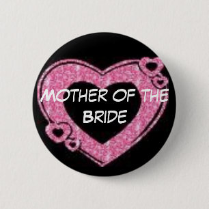 Badge Rond 5 Cm Mère de la jeune mariée