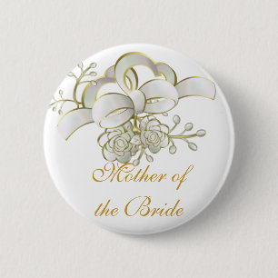 Badge Rond 5 Cm Mère de la jeune mariée