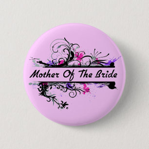 Badge Rond 5 Cm Mère de la jeune mariée