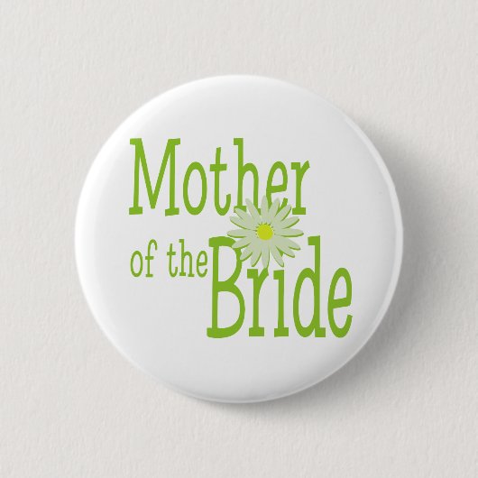 Badge Rond 5 Cm Mère de la mariée / Marguerite (Devant)