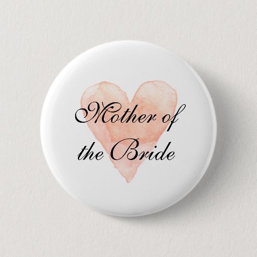 Badge Rond 5 Cm Mère de la mariée mariage insigne (Devant)