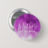 Badge Rond 5 Cm Mère de la mariée violet art mariage pin (Devant & derrière)