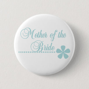 Badge Rond 5 Cm Mère de l'élégance de Teal de jeune mariée