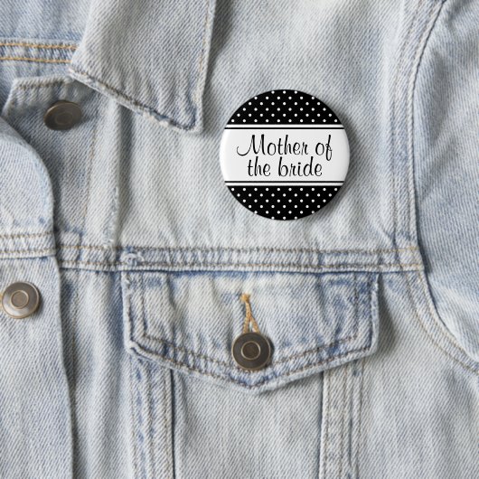 Badge Rond 5 Cm Mère des boutons de pinback de jeune mariée (En situation)