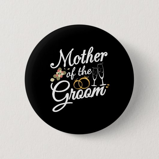 Badge Rond 5 Cm Mère Du Groom Mère Cadeaux Pour Mariage Ou Bache (Devant)