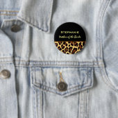 Badge Rond 5 Cm Mère du nom de coutume d'empreinte de léopard de (En situation)