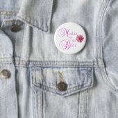 Badge Rond 5 Cm Mère du Pin de jeune mariée (En situation)