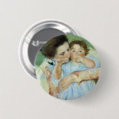 Badge Rond 5 Cm Mère et enfant (Devant & derrière)