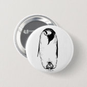 Badge Rond 5 Cm Mère et poussin de pingouin (Devant & derrière)