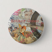 Badge Rond 5 Cm Mère Goose Nursery Rhyme Fairy Tale (Devant)