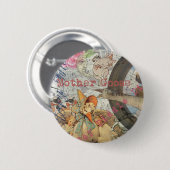 Badge Rond 5 Cm Mère Goose Nursery Rhyme Fairy Tale (Devant & derrière)