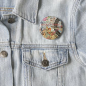 Badge Rond 5 Cm Mère Goose Nursery Rhyme Fairy Tale (En situation)