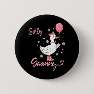 Badge Rond 5 Cm Mère-grand-mère chouette Famille de l'oie