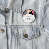 Badge Rond 5 Cm Mère nuptiale de partie du bouton de jeune (En situation)