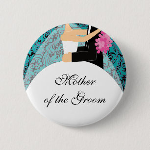 Badge Rond 5 Cm Mère nuptiale de partie du bouton de jeune