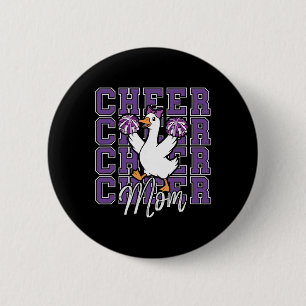 Badge Rond 5 Cm Mère Oie Drôle Cheer Violet Coquette Bow Sport Ch