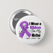 Badge Rond 5 Cm Mère - Ruban cancer pancréatique (Devant & derrière)