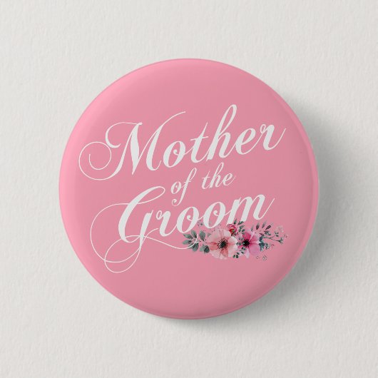 Badge Rond 5 Cm Mère simple du Mariage Groom | Bouton d'épingle (Devant)