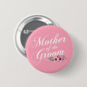 Badge Rond 5 Cm Mère simple du Mariage Groom | Bouton d'épingle (Devant & derrière)