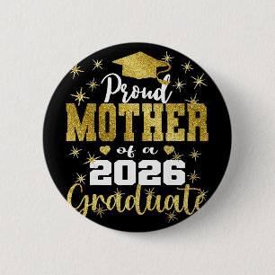 Badge Rond 5 Cm Mère Super Fière De Diplômé(e) Senior 2026