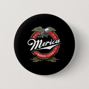 Badge Rond 5 Cm Merica depuis 17761 American Byld Eagle Mullet Sta