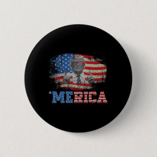 Badge Rond 5 Cm Merica Trump 4 juillet heureux Trump Drapeau améri