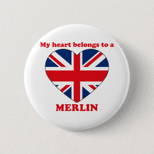 BADGE ROND 5 CM MERLIN
