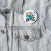 Badge Rond 5 Cm Mermaid 4th Birthday Tshirts and Gifts (En situation)