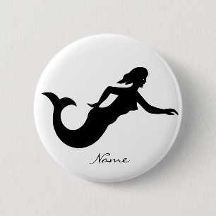 Badge Rond 5 Cm Mermaid Silhouette Thunder_Cove