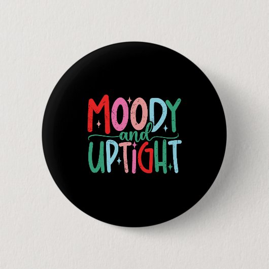 Badge Rond 5 Cm Merry & Bright Moody & Uptight Matching Co (Devant)