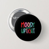 Badge Rond 5 Cm Merry & Bright Moody & Uptight Matching Co (Devant & derrière)