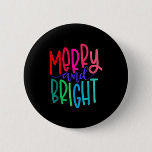Badge Rond 5 Cm Merry & Bright Et Moody & Uptight, Matchi