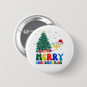 Badge Rond 5 Cm Merry Chrismukkah (Devant & derrière)