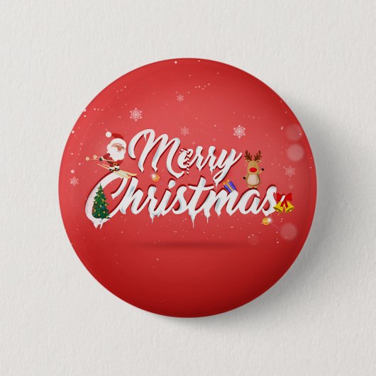 Badge Rond 5 Cm Merry christmas (Devant)