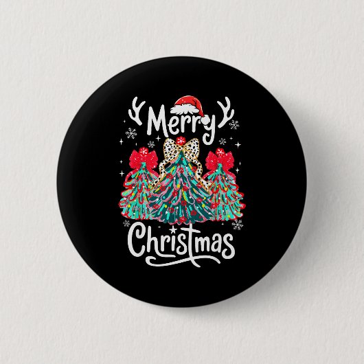 Badge Rond 5 Cm Merry Christmas Family Funny Christmas Tree Women (Devant)