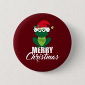 Badge Rond 5 Cm Merry Christmas Frog (Devant)