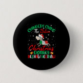Badge Rond 5 Cm Merry Christmas Italian Funny Italian Santa Heehaw (Devant)